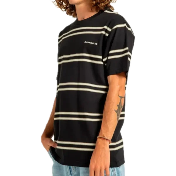 DC SHOES t-shirt uomo portside stripes black - immagine 2