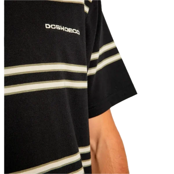 DC SHOES t-shirt uomo portside stripes black - immagine 4