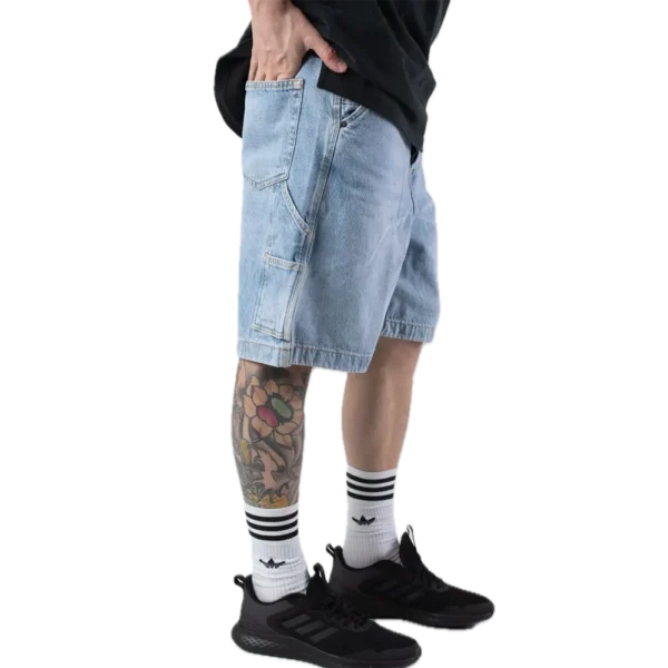 DC baggy jeans short carpenter jeans corti baggy light blue - immagine 4
