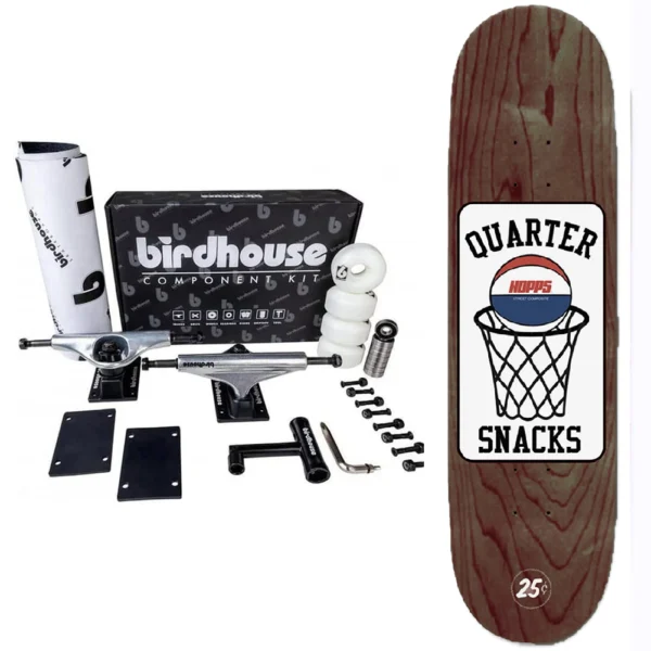 SKATEBOARD COMPLETO DA ASSEMBLARE CON KIT BIRDHOUSE & TAVOLA Hopps 8.0" e stickers