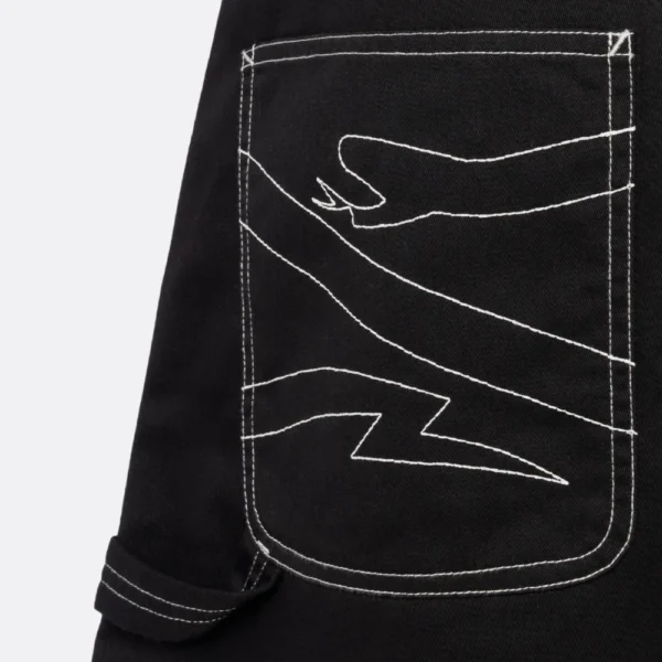 Propaganda short jeans perico black embroidered - immagine 5