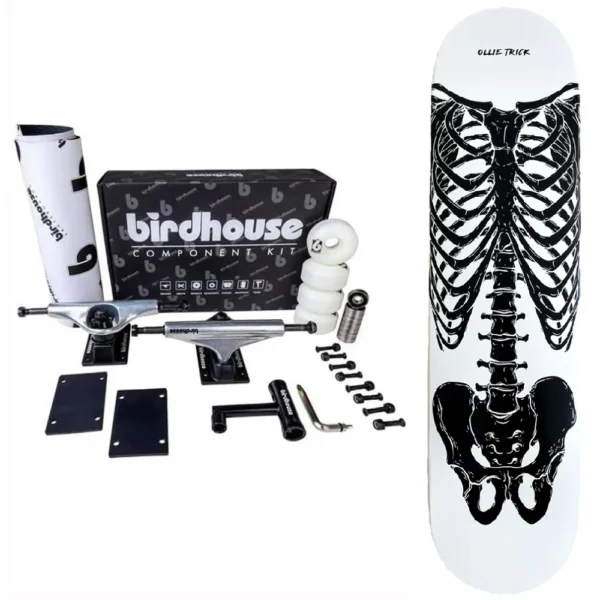 SKATEBOARD COMPLETO DA ASSEMBLARE CON KIT BIRDHOUSE & TAVOLA SKELETON 2025