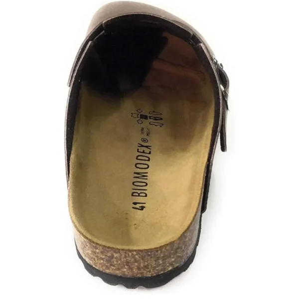 BIOMODEX Ciabatte Sabot UNISEX in ecoPelle con Fibbia e Sottopiede anatomico - Testa di moro - immagine 6