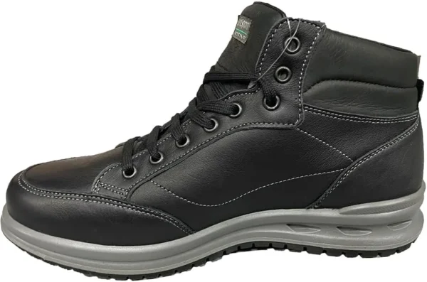 Grisport 43019 scarponcini bassi da città in pelle impermeabili gritex soletta estraibile nero - immagine 3