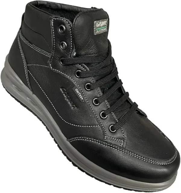 Grisport 43019 scarponcini bassi da città in pelle impermeabili gritex soletta estraibile nero