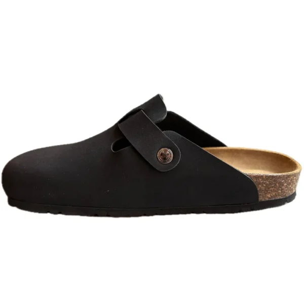 BIOMODEX Ciabatte Sabot UNISEX in ecoPelle con Fibbia e Sottopiede anatomico BIRK - nero - immagine 3
