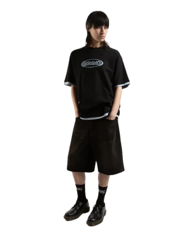 WASTED T-shirt Yard T-nine tee maglia unisex black blue - immagine 3
